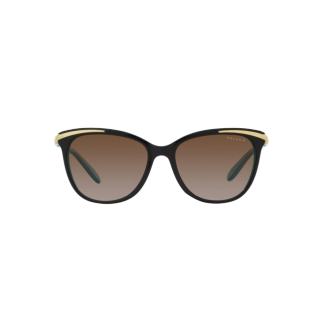 Óculos de Sol Ralph 0RA5203 6076T554 Acetato Preto com lentes na cor Marrom Degradê Polarizado 2