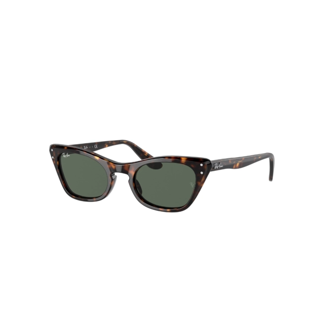 Óculos de Sol Ray-Ban Junior Miss Burbank Kids 0RJ9099S 71027143 Acetato Marrom Mesclado com lentes na cor Verde Escuro 1
