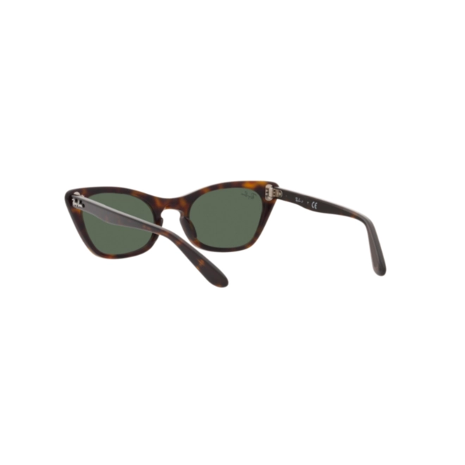 Óculos de Sol Ray-Ban Junior Miss Burbank Kids 0RJ9099S 71027143 Acetato Marrom Mesclado com lentes na cor Verde Escuro 4