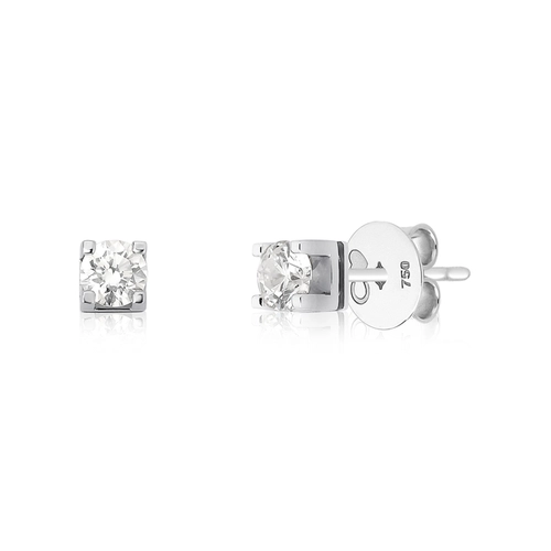 Brinco Solitários To Love ouro branco 18k square com 101pts de Diamantes