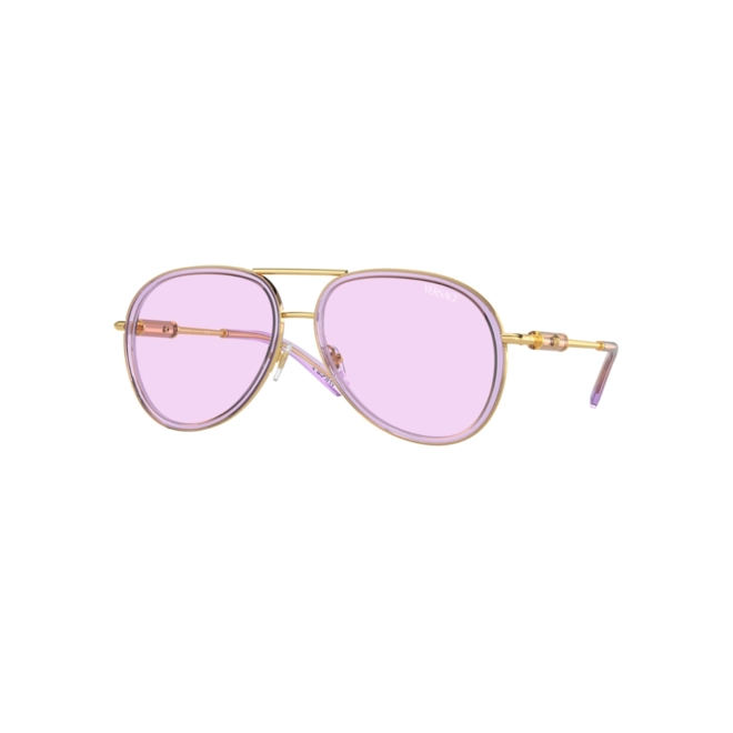 Óculos de Sol Versace 0VE2260 10021A60 Metal Dourado com lentes na cor Violeta 1