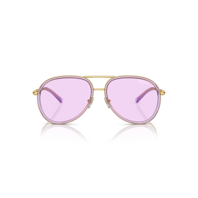 Óculos de Sol Versace 0VE2260 10021A60 Metal Dourado com lentes na cor Violeta 2