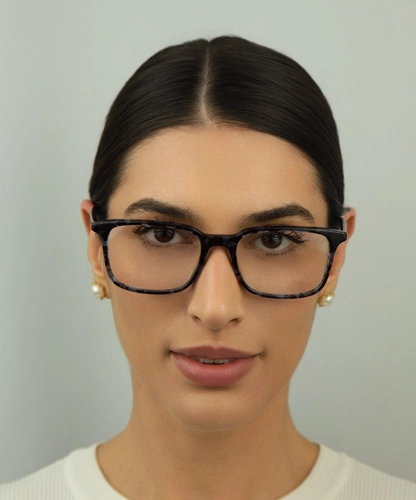 Óculos de Grau Ray-Ban 0RX5421 8424 55 Acetato Azul Mesclado