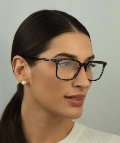 Óculos de Grau Ray-Ban 0RX5421 8424 55 Acetato Azul Mesclado