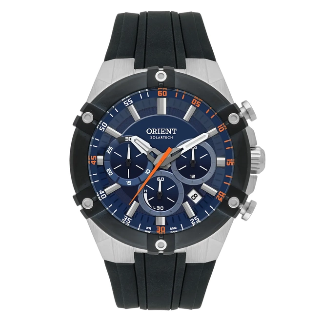 Relógio Orient Sport Solartech Cronógrafo - MBSPC048 D1PX Azul 1