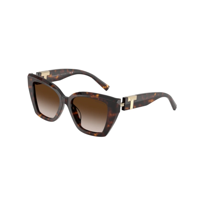 Óculos de Sol Tiffany 0TF4239U 80153B52 Acetato Marrom Mesclado com lentes na cor Marrom Degradê 1