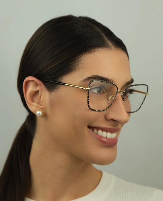 Óculos de Grau Dolce & Gabbana 0DG1359 1364 55 Metal Dourado 5