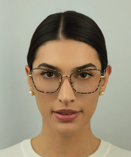 Óculos de Grau Dolce & Gabbana 0DG1359 1364 55 Metal Dourado