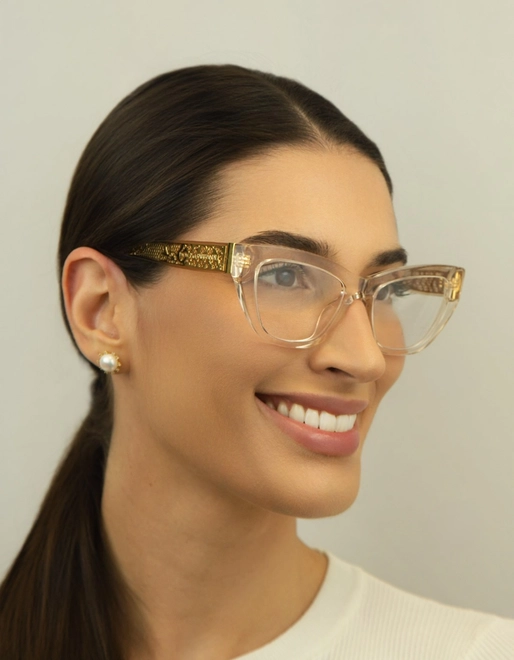 Óculos de Grau Dolce & Gabbana 0DG3412 3432 53 Acetato Bege Transparente 4