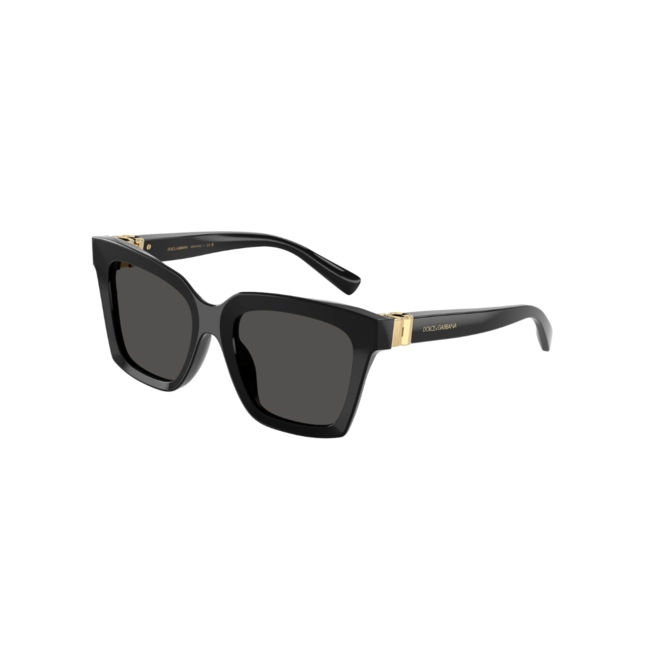 Óculos de Sol Dolce & Gabbana 0DG4498 501/8755 Acetato Preto com lentes na cor Cinza Escuro 1