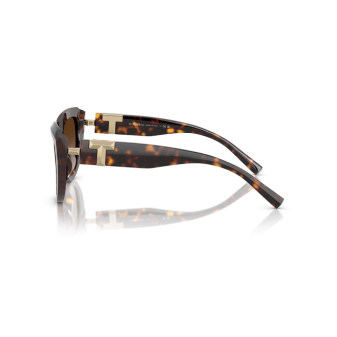 Óculos de Sol Tiffany 0TF4238U 80153B55 Acetato Marrom Mesclado com lentes na cor Marrom Degradê 3