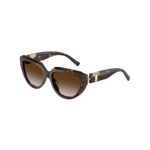 Óculos de Sol Tiffany 0TF4238U 80153B55 Acetato Marrom Mesclado com lentes na cor Marrom Degradê