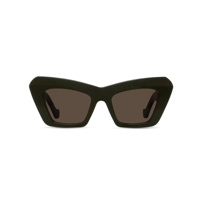 Óculos de Sol Loewe LW40036I_5196E Acetato Verde com lentes na cor Marrom 2