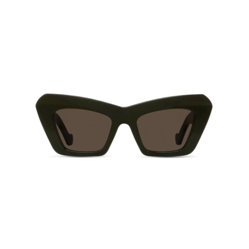 Óculos de Sol Loewe LW40036I_5196E Acetato Verde com lentes na cor Marrom