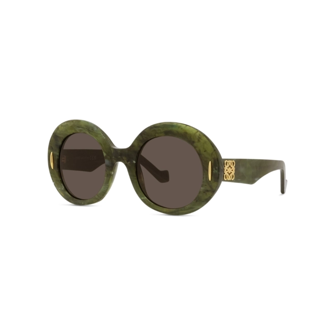 Óculos de Sol Loewe LW40146I_5096E Acetato Verde Mesclado com lentes na cor Marrom 1