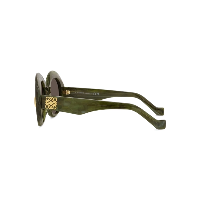 Óculos de Sol Loewe LW40146I_5096E Acetato Verde Mesclado com lentes na cor Marrom 4