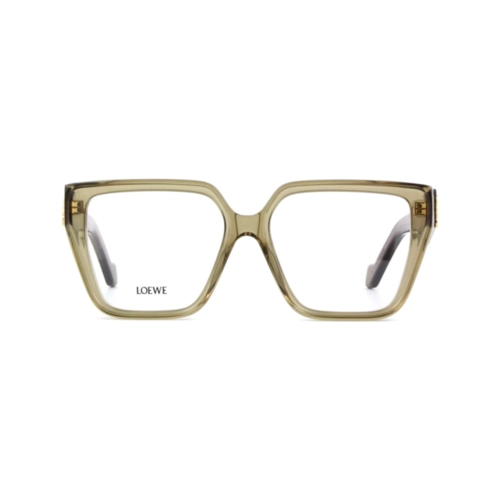 Óculos de Grau Loewe LW50042I_55057 Acetato Verde Oliva Transparente