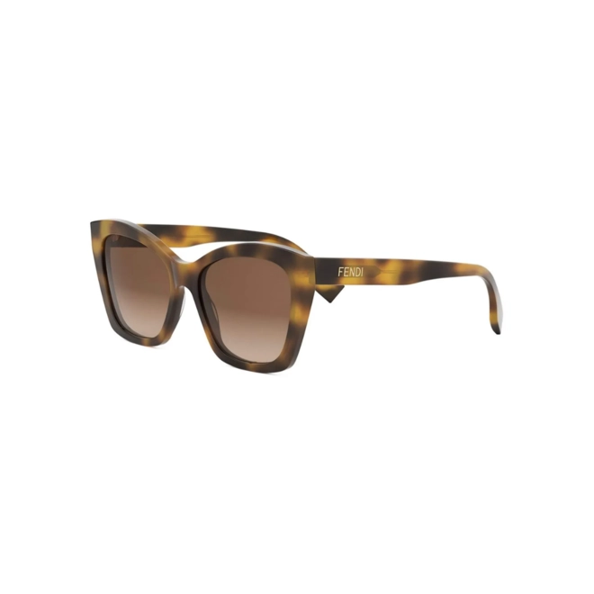 Óculos de Sol Fendi FE40151I_5553F Acetato Marrom Mesclado com lentes na cor Marrom Degradê 1