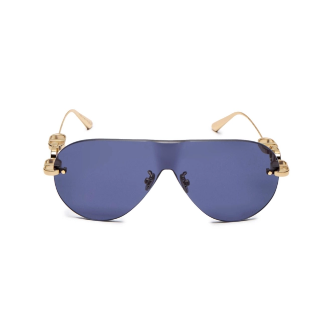 Óculos de Sol Christian Dior CD40161U_0010V Metal Dourado com lentes na cor Azul 2