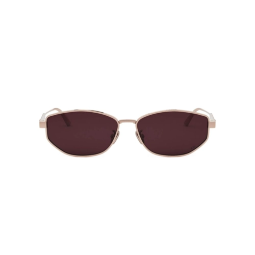 Óculos de Sol Christian Dior DiorCarnnage B1U CD40189U_5728S Metal Rose com lentes na cor Vermelho