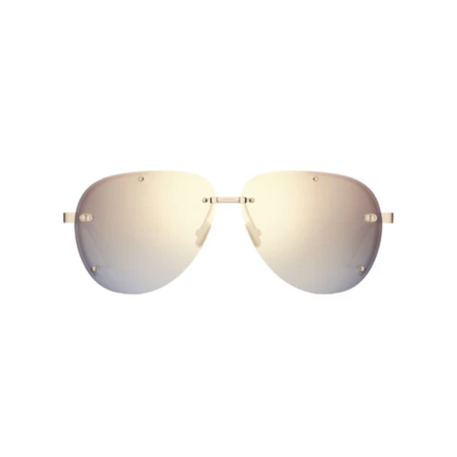 Óculos de Sol Dior Uomo DM40133U_6110C Metal Dourado com lentes na cor Cinza Espelhado 2