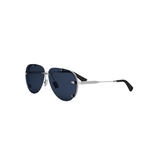 Óculos de Sol Dior Uomo DM40133U_6116V Metal Prata com lentes na cor Azul