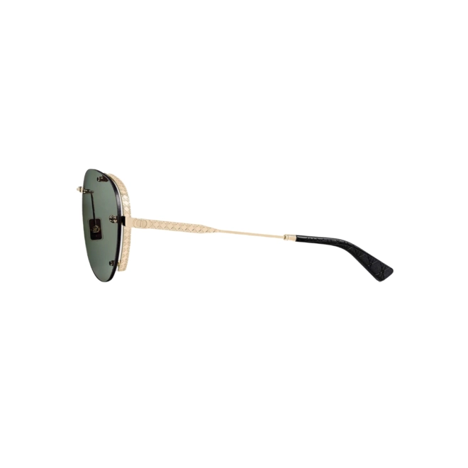 Óculos de Sol Dior Uomo NeoDior A1U DM40133U_6110N Metal Dourado com lentes na cor Verde 3