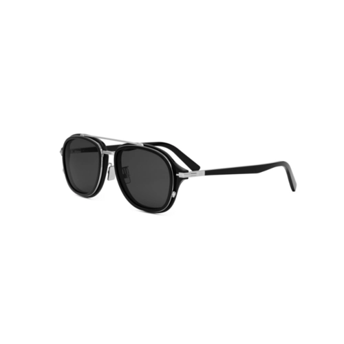 Óculos de Sol Dior Uomo DM40155U_5301A Acetato Preto com lentes na cor Cinza
