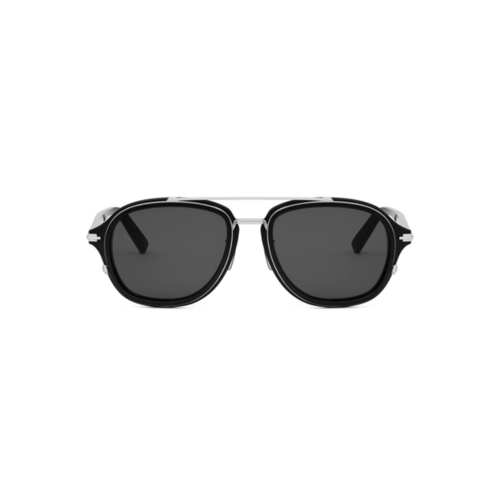 Óculos de Sol Dior Uomo DM40155U_5301A Acetato Preto com lentes na cor Cinza