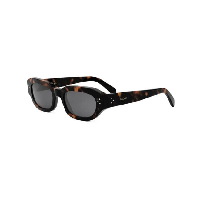 Óculos de Sol Celine CL40314I_5452A Acetato Marrom Mesclado com lentes na cor Cinza 1