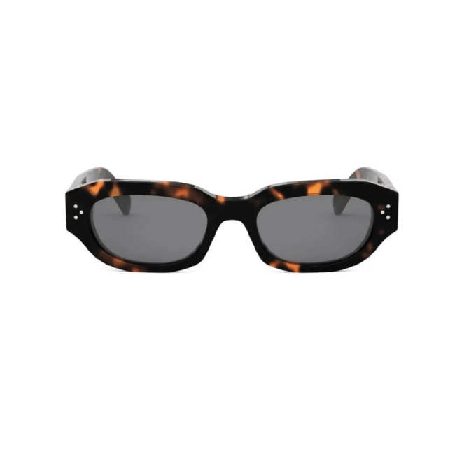 Óculos de Sol Celine CL40314I_5452A Acetato Marrom Mesclado com lentes na cor Cinza 2