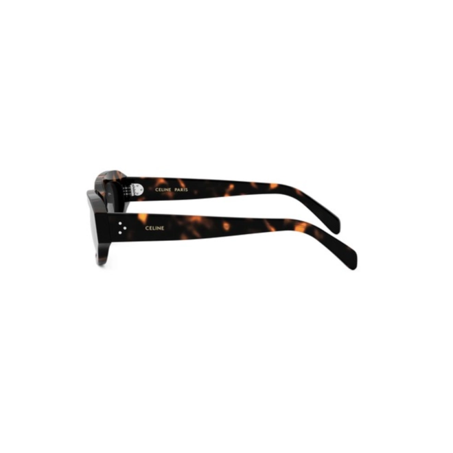 Óculos de Sol Celine CL40314I_5452A Acetato Marrom Mesclado com lentes na cor Cinza 4