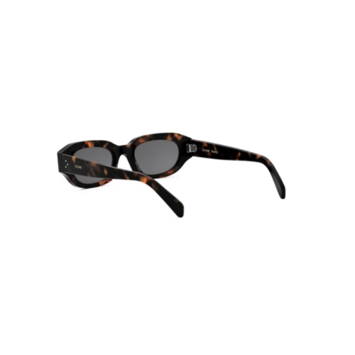 Óculos de Sol Celine CL40314I_5452A Acetato Marrom Mesclado com lentes na cor Cinza