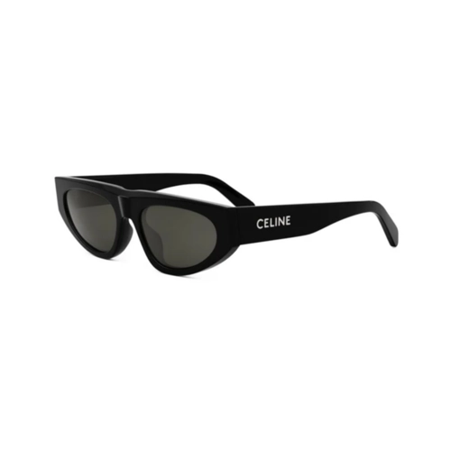 Óculos de Sol Celine CL40315U_5501A Acetato Preto com lentes na cor Cinza