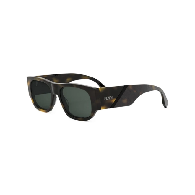 Óculos de Sol Fendi FE40156I_5452N Acetato Marrom Mesclado com lentes na cor Verde 1