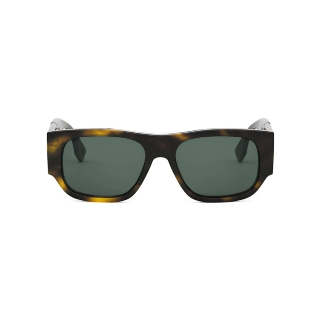 Óculos de Sol Fendi FE40156I_5452N Acetato Marrom Mesclado com lentes na cor Verde 2