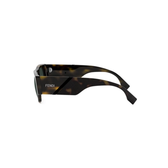 Óculos de Sol Fendi FE40156I_5452N Acetato Marrom Mesclado com lentes na cor Verde 4