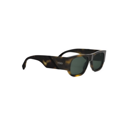 Óculos de Sol Fendi FE40156I_5452N Acetato Marrom Mesclado com lentes na cor Verde