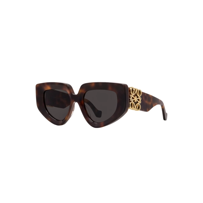 Óculos de Sol Loewe LW40154U_5152A Acetato Marrom Mesclado com lentes na cor Cinza 1