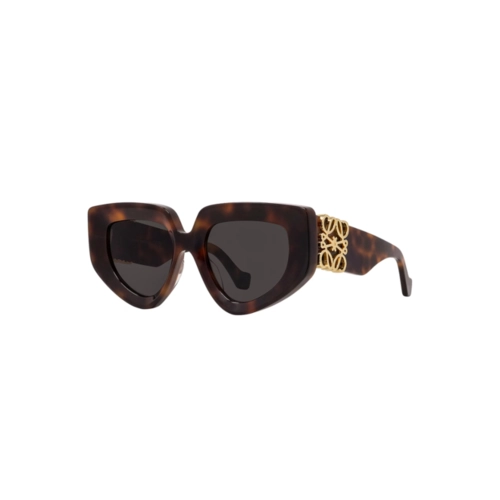Óculos de Sol Loewe LW40154U_5152A Acetato Marrom Mesclado com lentes na cor Cinza