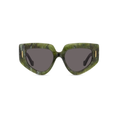 Óculos de Sol Loewe LW40155I_5196A Acetato Verme Mesclado com lentes na cor Cinza