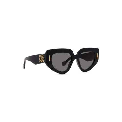 Óculos de Sol Loewe LW40155I_5101B Acetato Preto com lentes na cor Cinza
