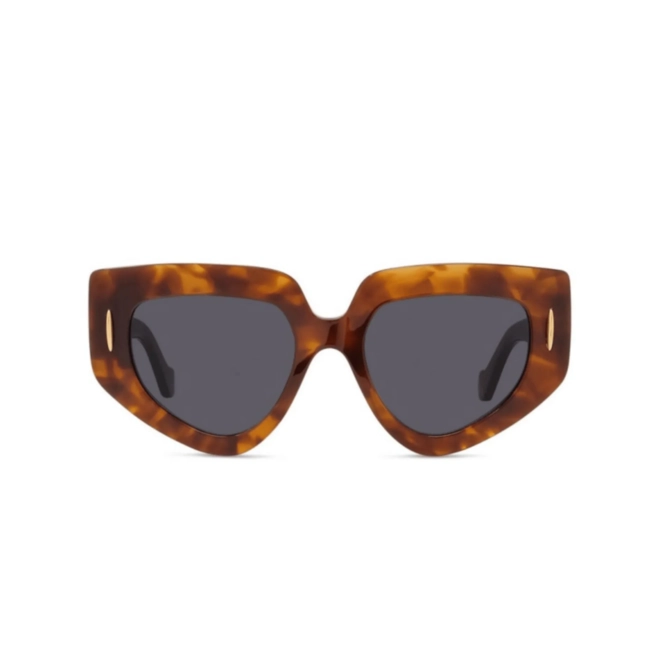 Óculos de Sol Loewe LW40155I_5153V Acetato Marrom Mesclado com lentes na cor Azul 2