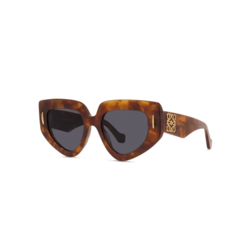 Óculos de Sol Loewe LW40155I_5153V Acetato Marrom Mesclado com lentes na cor Azul
