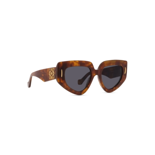 Óculos de Sol Loewe LW40155I_5153V Acetato Marrom Mesclado com lentes na cor Azul