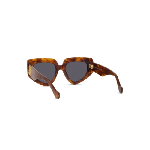 Óculos de Sol Loewe LW40155I_5153V Acetato Marrom Mesclado com lentes na cor Azul