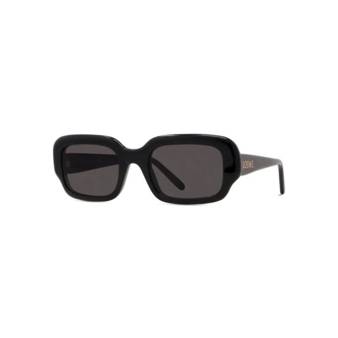 Óculos de Sol Loewe LW40158I_5101A Acetato Preto com lentes na cor Fumê 1