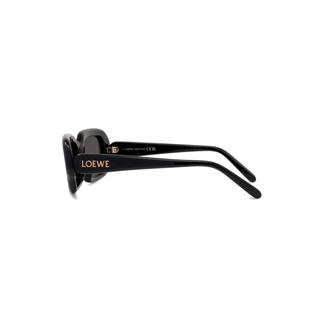 Óculos de Sol Loewe LW40158I_5101A Acetato Preto com lentes na cor Fumê 3