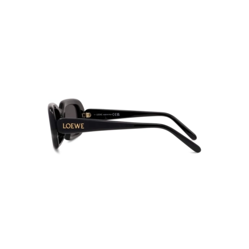 Óculos de Sol Loewe LW40158I_5101A Acetato Preto com lentes na cor Fumê