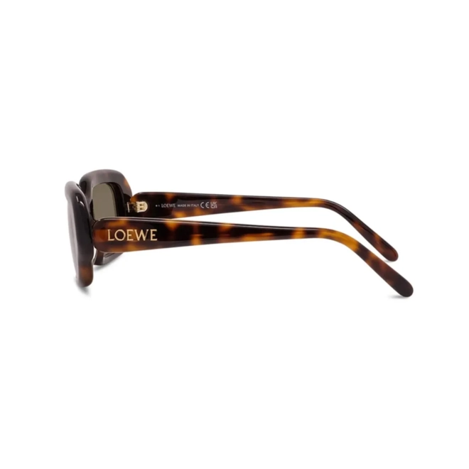 Óculos de Sol Loewe LW40158I_5152N Acetato Marrom Mesclado com lentes na cor Verde 3